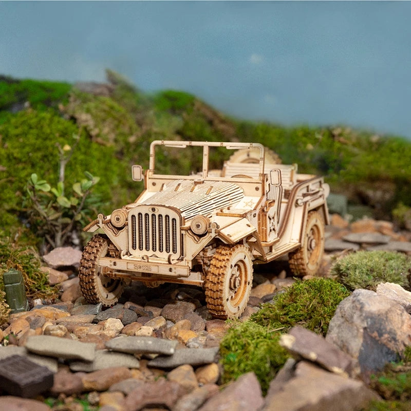 ROKR Army Jeep Modellbausatz