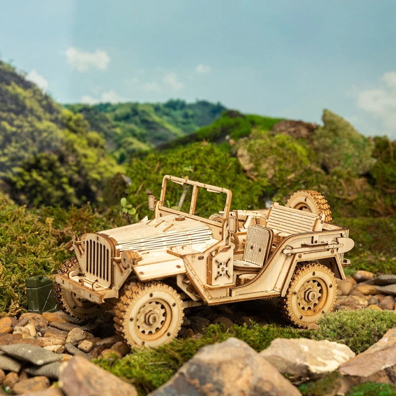 ROKR Army Jeep Modellbausatz