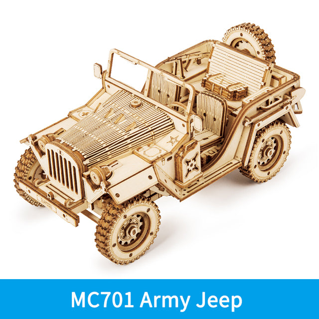 ROKR Army Jeep Modellbausatz