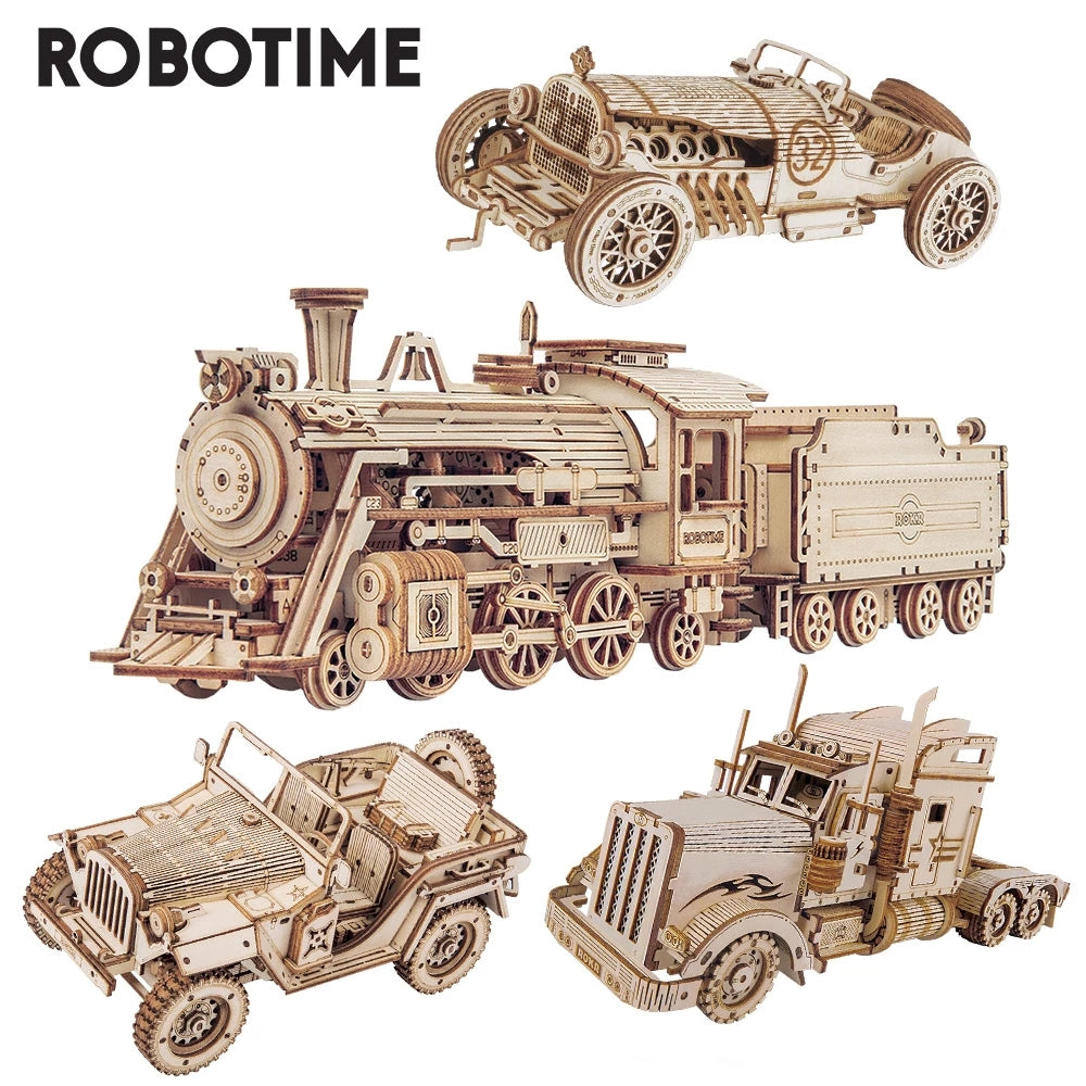 ROKR 3D Fahrzeugmodell Holzpuzzle