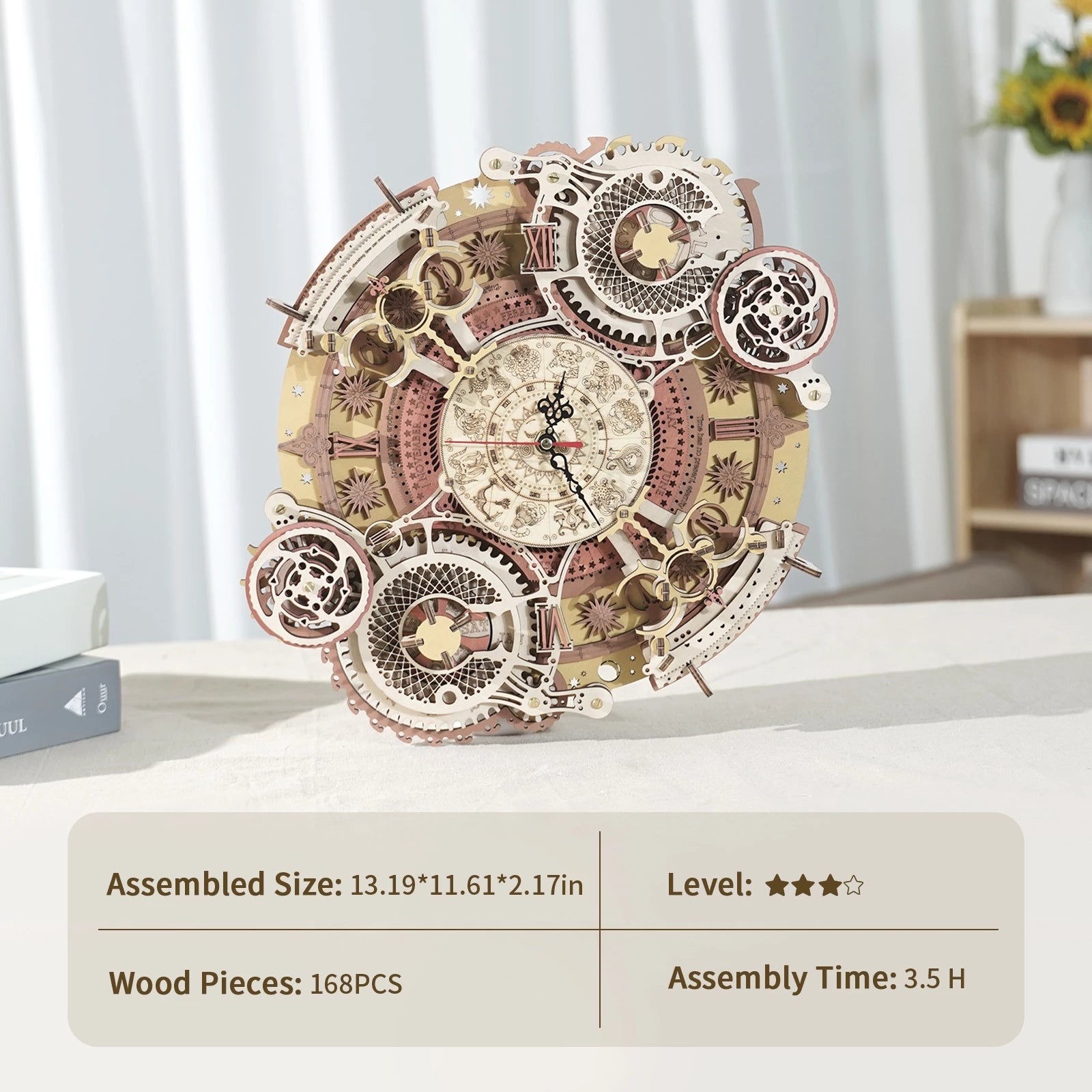 ROKR Zodiac Wanduhr Holzpuzzle