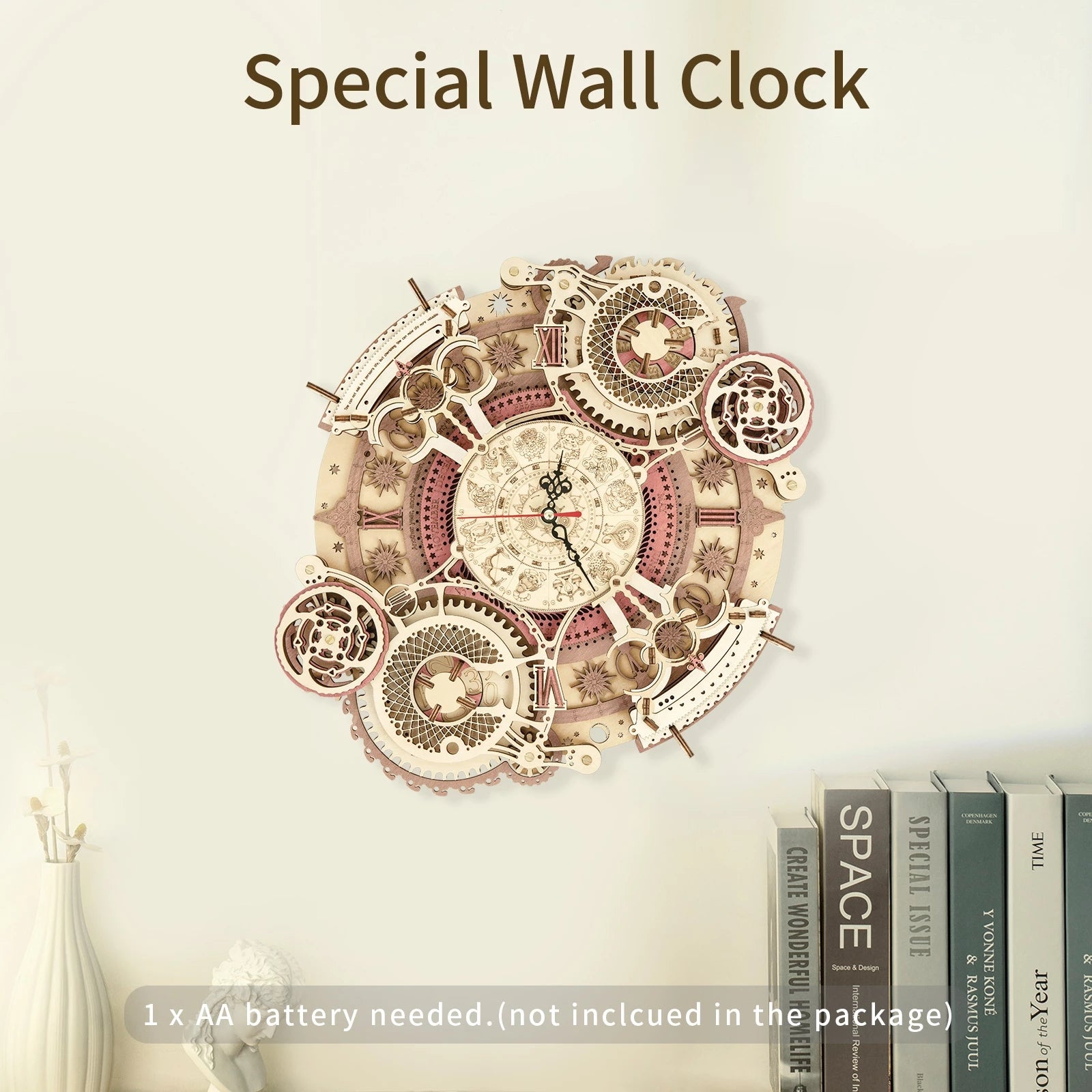 ROKR Zodiac Wanduhr Holzpuzzle